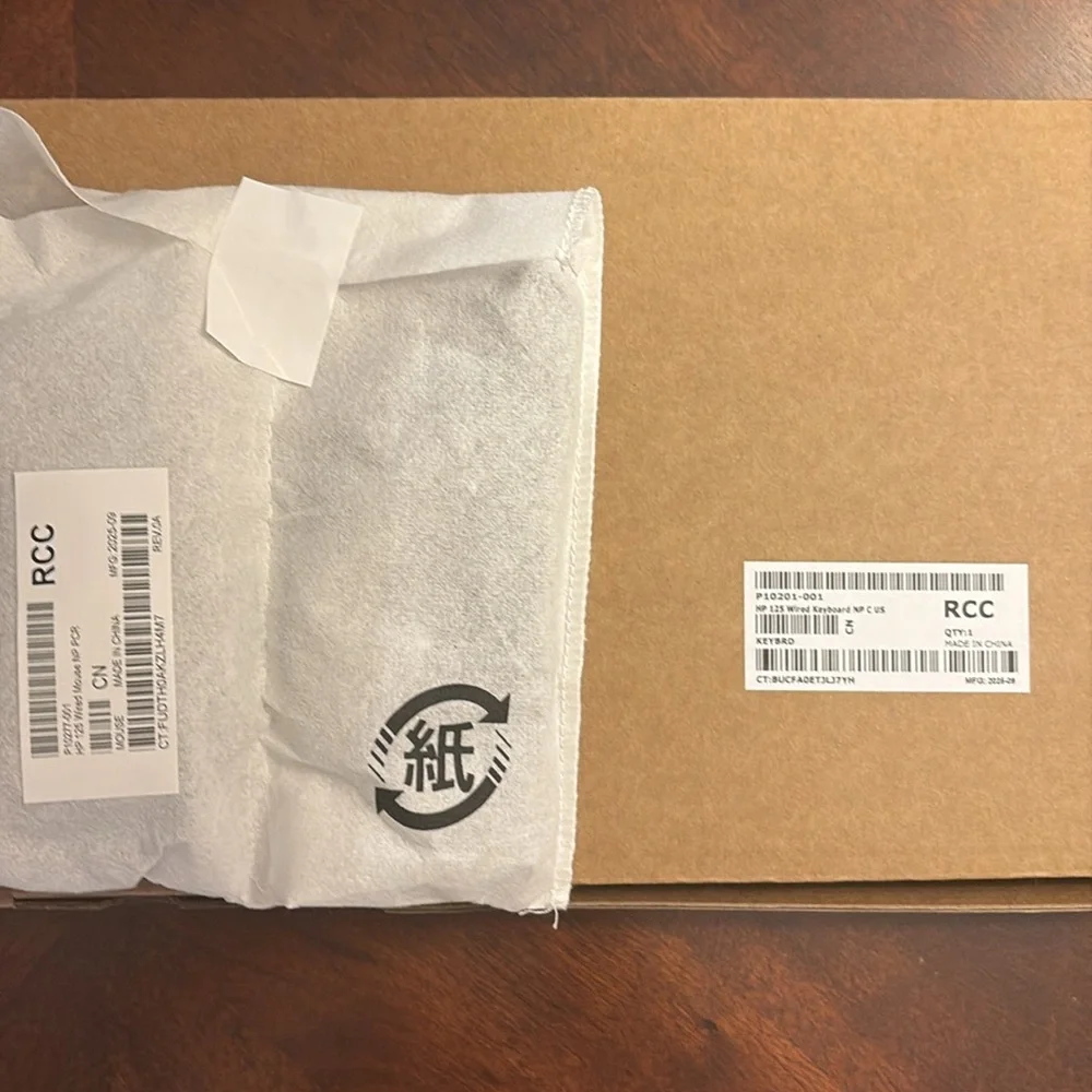 HP Black Wired Keyboard and Mouse Set